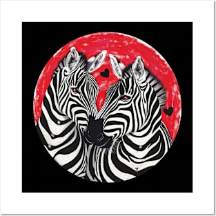 Zebra Love Design Posters and Art